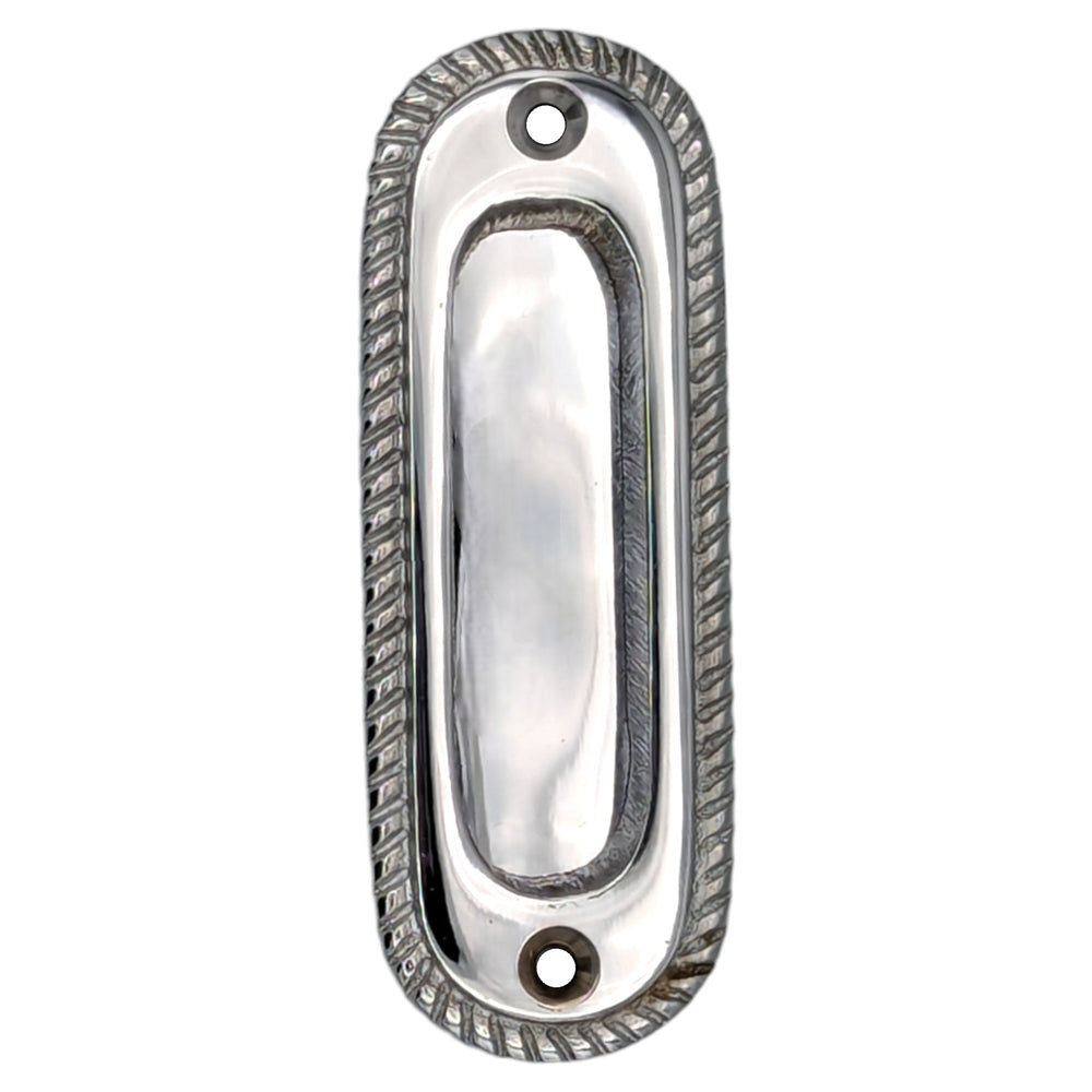 ##Antique Hardware## Georgian Rope Oval Pocket Door Pull (Several Finishes Available)