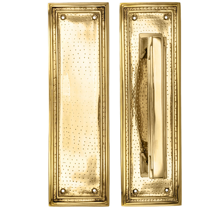 ##Antique Hardware## 10 inch Solid Brass Classic Style Pull and Push Plate Set (Several Finishes Available)