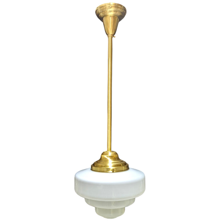 ##Antique Hardware## 34 1/2 Inch Manhattan Skyscraper Nouveau Style Bar Light (Satin Brass Finish)