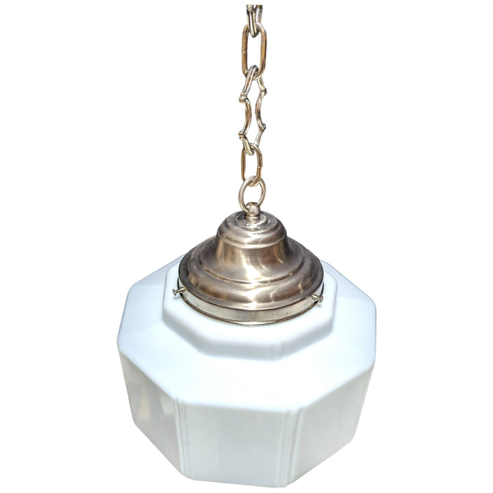 ##Antique Hardware## 34 1/2 Inch Manhattan Skyscraper Grandeur Style Chain Light (Brushed Nickel Finish)