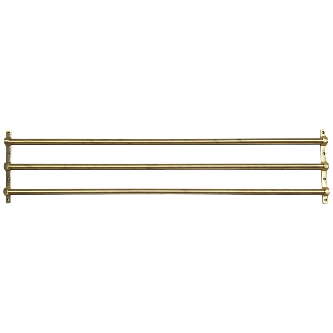 ##Antique Hardware## 36 Inch Solid Brass Triple Push Bar (Several Finishes Available)