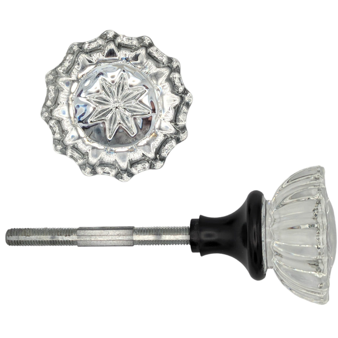 ##Antique Hardware## Fluted Crystal Spare Knob Set (Several Finishes Available)