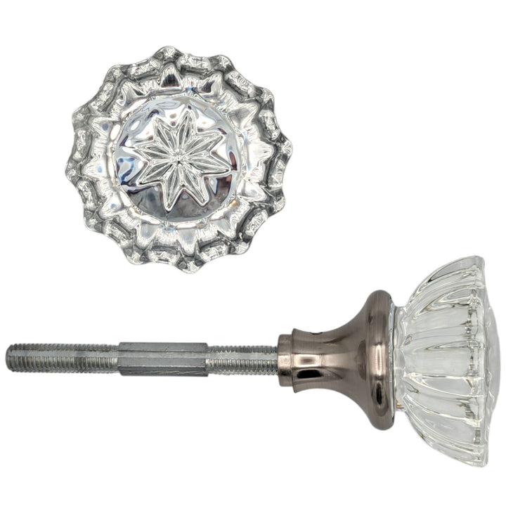 ##Antique Hardware## Fluted Crystal Spare Knob Set (Several Finishes Available)