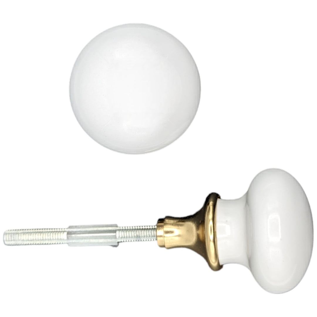 ##Antique Hardware## White Porcelain Spare Door Knob Set (Several Finishes Available)