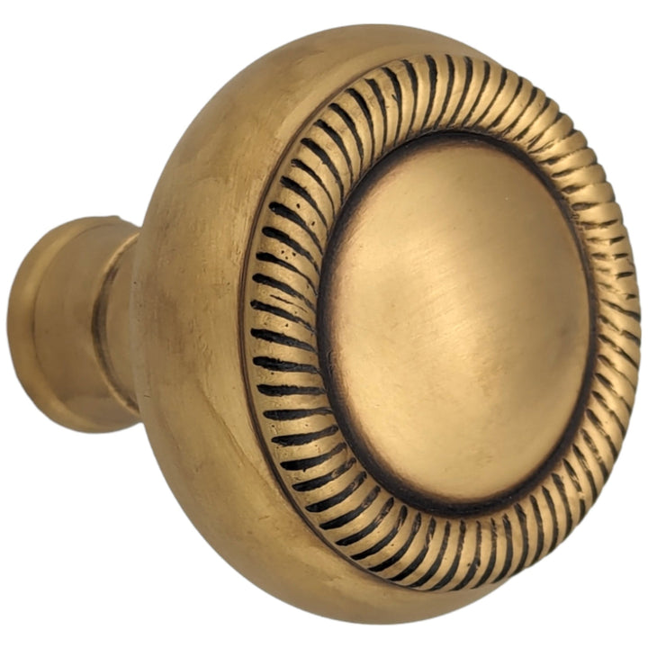 ##Antique Hardware## Georgian Roped Solid Brass Spare Door Knob Set (Several Finishes Available)