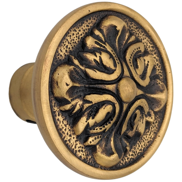 ##Antique Hardware## Romanesque Solid Brass Spare Door Knob Set (Several Finishes Available)