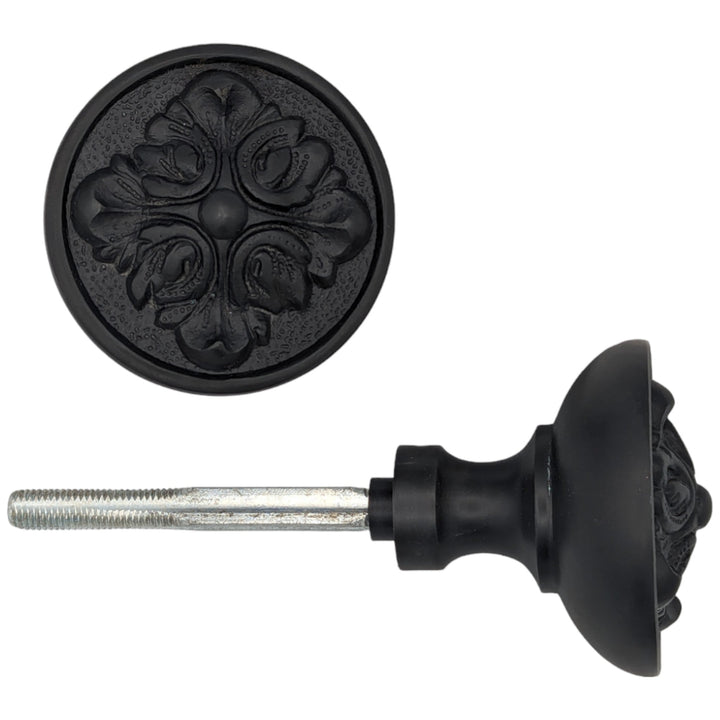 ##Antique Hardware## Romanesque Solid Brass Spare Door Knob Set (Several Finishes Available)