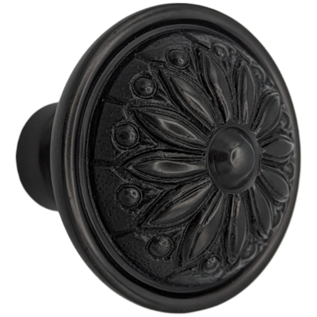 ##Antique Hardware## Floral Imprint Solid Brass Spare Door Knob Set (Several Finishes Available)