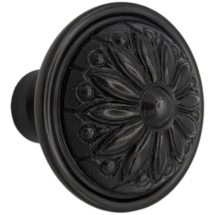 ##Antique Hardware## Floral Imprint Solid Brass Spare Door Knob Set (Several Finishes Available)