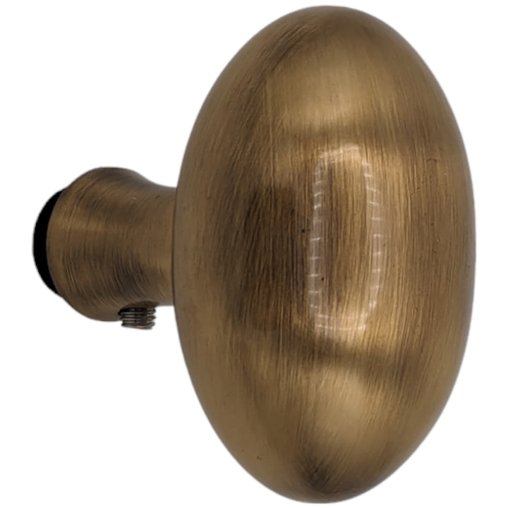 ##Antique Hardware## Solid Brass Egg Door Knobs Spare Set with Spindle (Several Finishes Available)