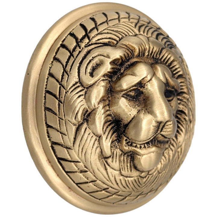 ##Antique Hardware## Lion Solid Brass Spare Door Knob Set (Several Finishes Available)