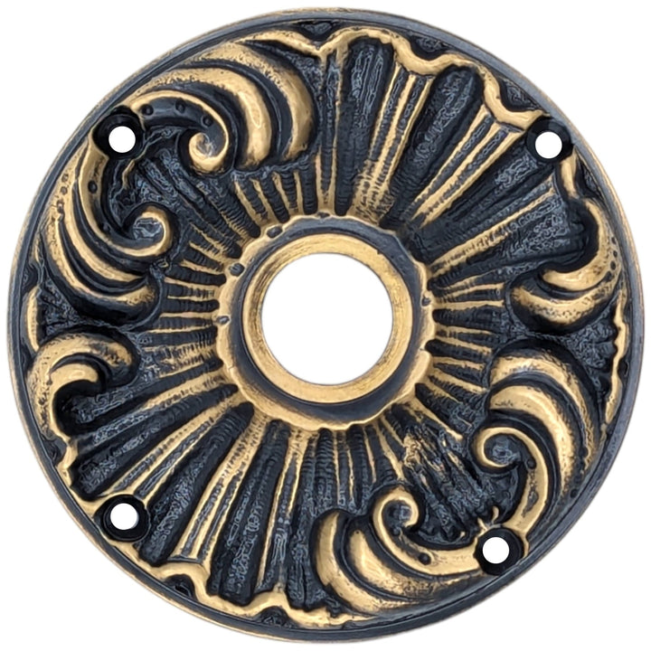 ##Antique Hardware## Romanesque Rosette Door Set with Lion Door Knobs (Several Finishes Available)