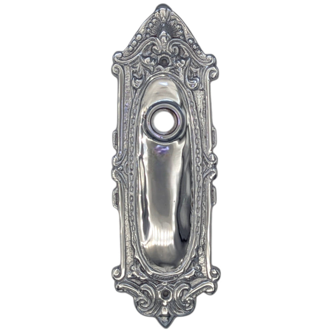 ##Antique Hardware## Ornate Victorian Long Solid Brass Backplate (Several Finishes Available)