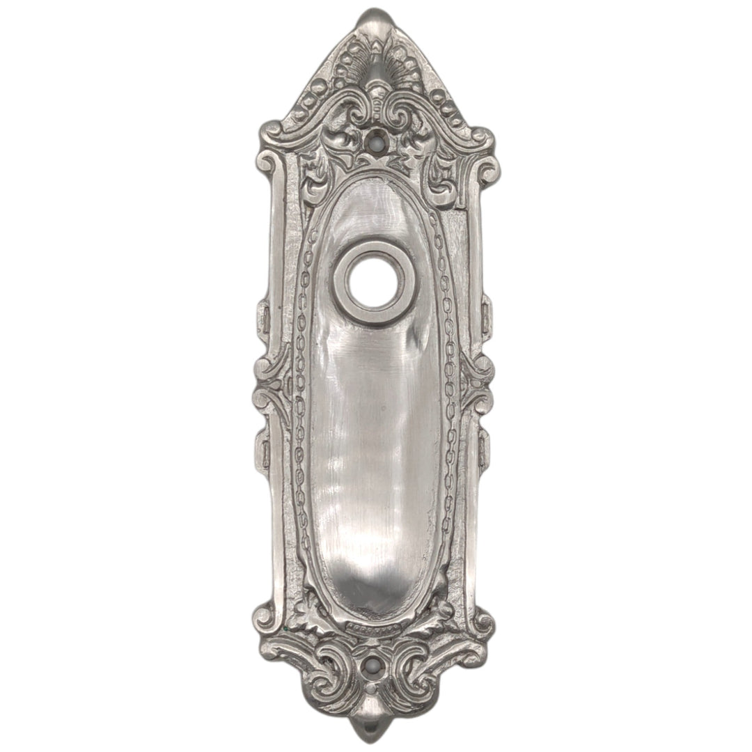 ##Antique Hardware## Ornate Victorian Long Solid Brass Backplate (Several Finishes Available)