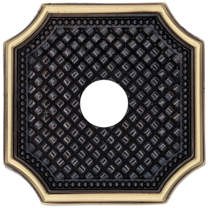 ##Antique Hardware## Basket Weave Solid Brass Rosette (Several Finishes Available)