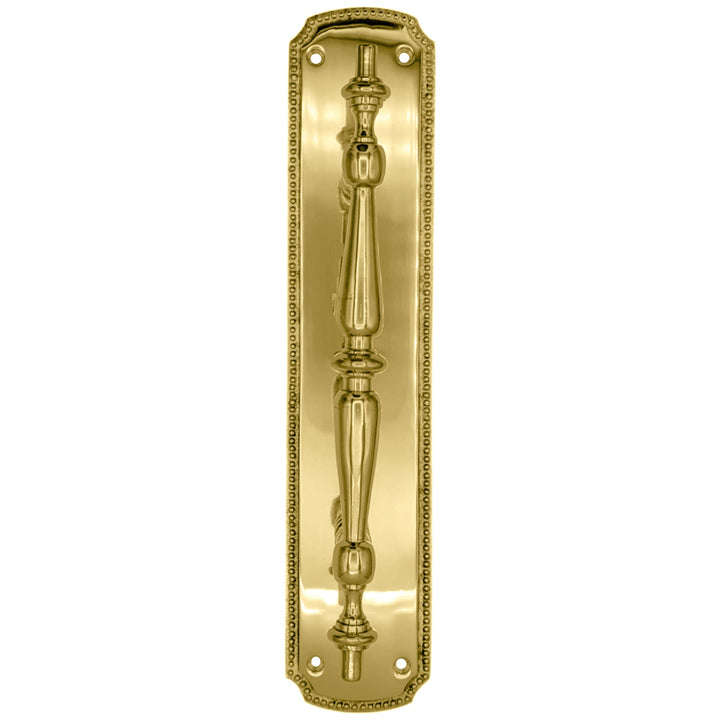 ##Antique Hardware## 11 1/2 Inch Solid Brass Beaded Door Pull (Several Finishes Available)