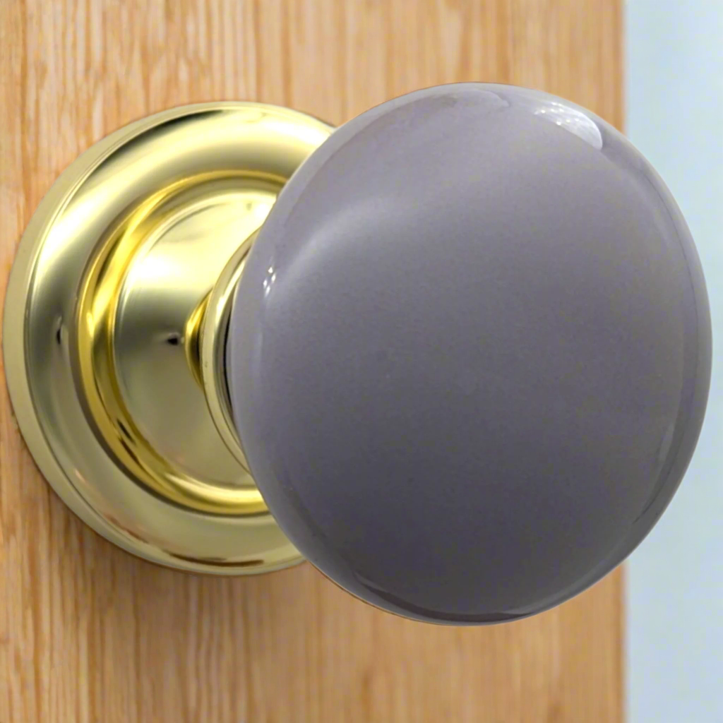 Magnifique™ Classic Door Set with Gray Porcelain Knobs (Several Finishes Available)