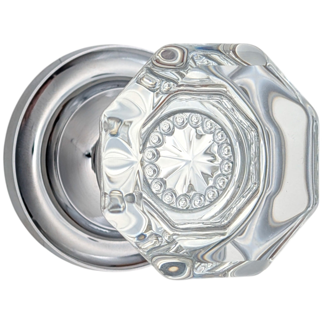 Magnifique™ Classic Door Set with Crystal Octagon Knobs (Several Finishes Available)