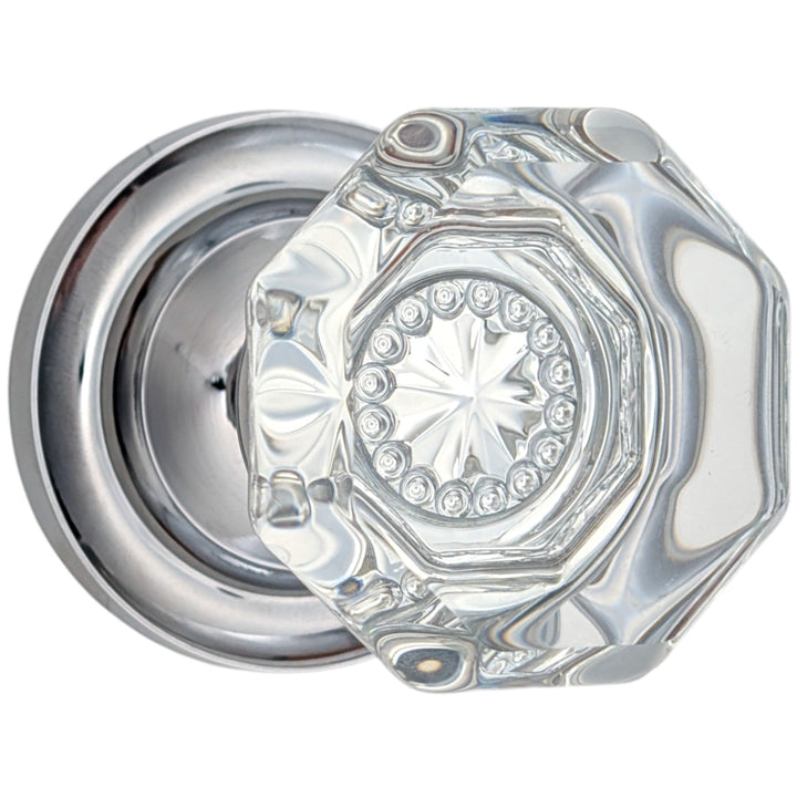 Magnifique™ Classic Door Set with Crystal Octagon Knobs (Several Finishes Available)