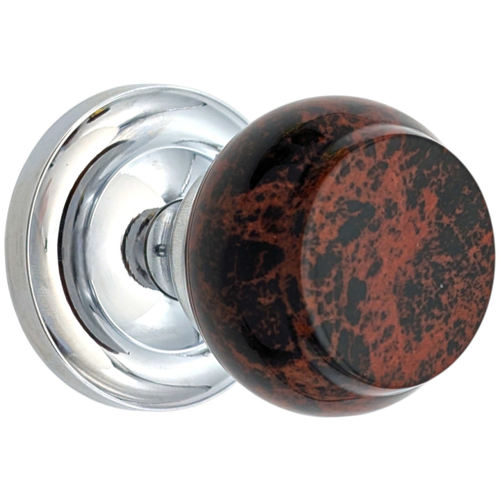 ##Antique Hardware## Magnifique™ Classic Door Set with Mahogany Obsidian Knobs (Several Finishes Available)
