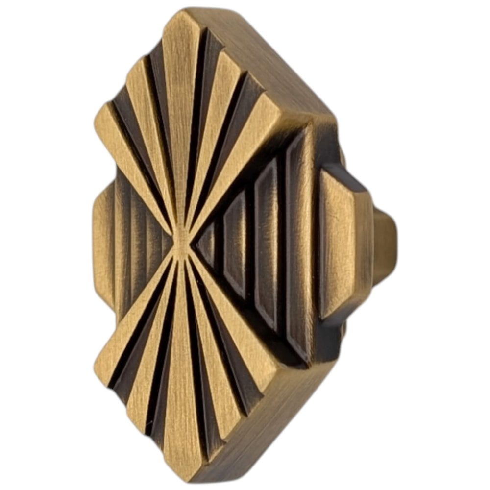 ##Antique Hardware## 1 1/2 inch Moderne Deco Cabinet Knob (Several Finishes Available)