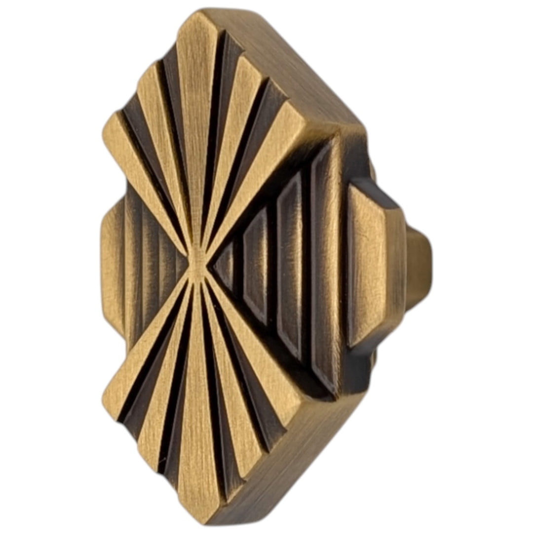 ##Antique Hardware## 1 1/2 inch Moderne Deco Cabinet Knob (Several Finishes Available)