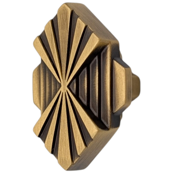##Antique Hardware## 1 1/2 inch Moderne Deco Cabinet Knob (Several Finishes Available)