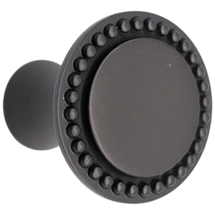 ##Antique Hardware## 1 1/4 inch Beaded Signature Cabinet Knob (Several Finishes Available)