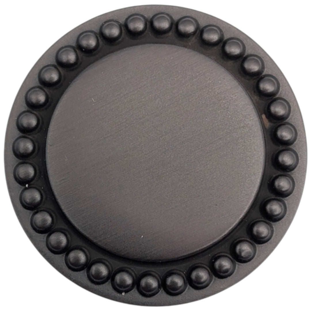 ##Antique Hardware## 1 1/4 inch Beaded Signature Cabinet Knob (Several Finishes Available)