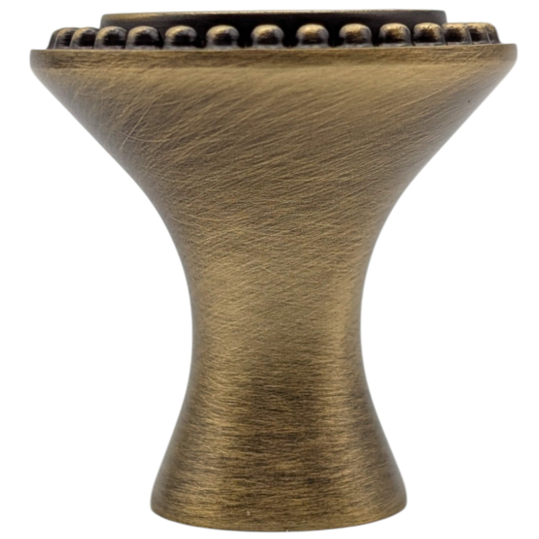 ##Antique Hardware## 1 1/4 inch Beaded Signature Cabinet Knob (Several Finishes Available)