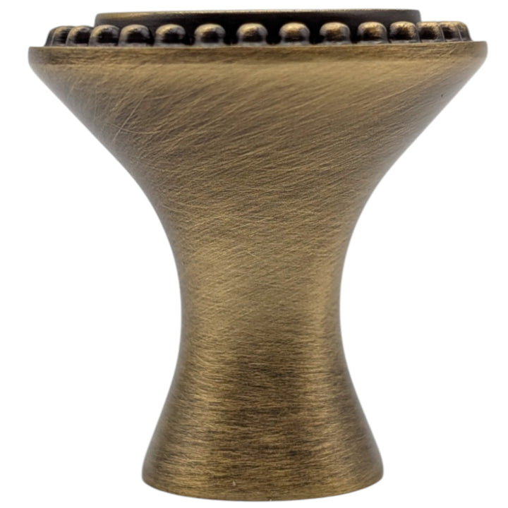 ##Antique Hardware## 1 1/4 inch Beaded Signature Cabinet Knob (Several Finishes Available)