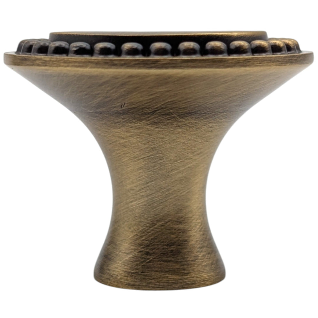 ##Antique Hardware## 1 1/2 inch Beaded Signature Cabinet Knob (Several Finishes Available)