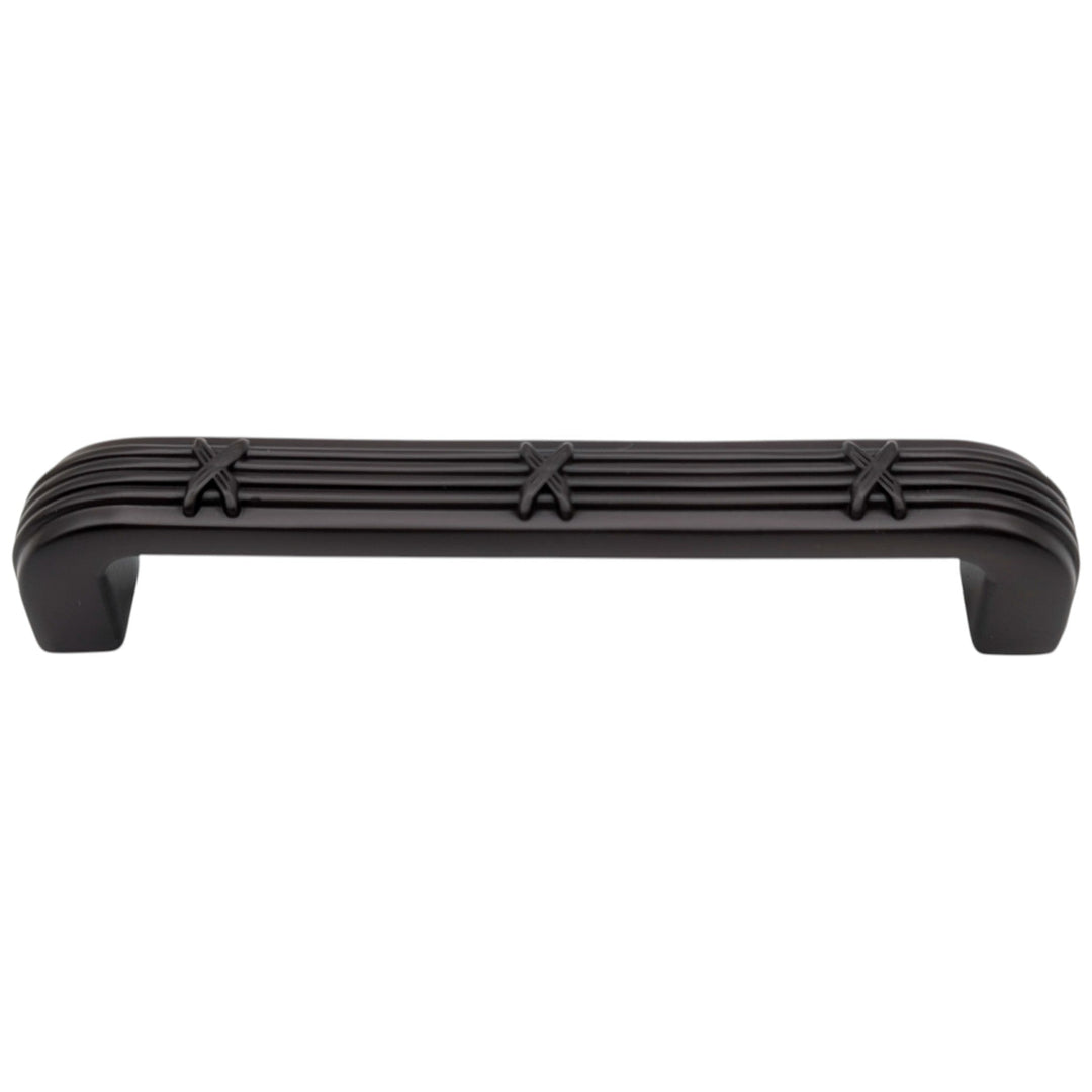 5 Inch Ribbon & Reed Trellis Cabinet Pull (Several Finishes Available)