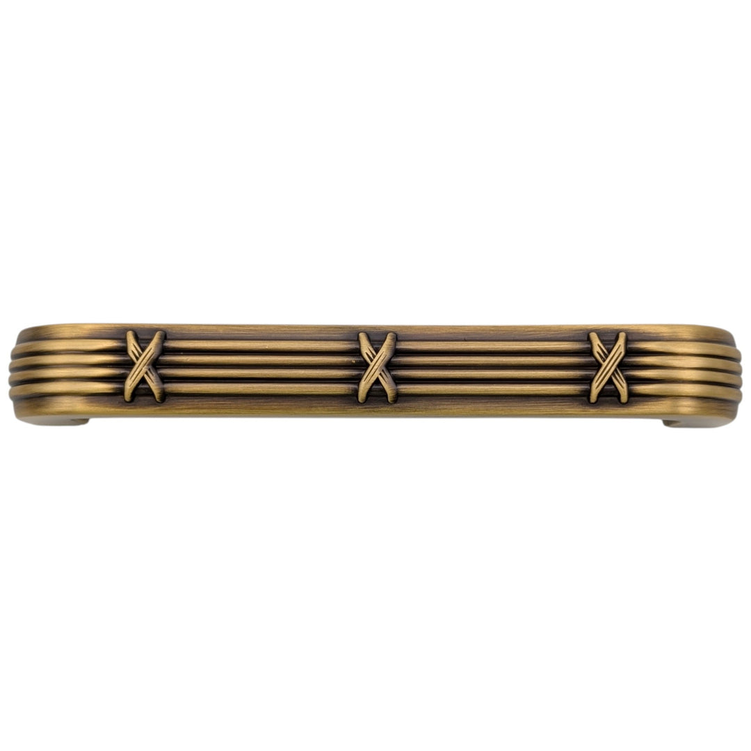 5 Inch Ribbon & Reed Trellis Cabinet Pull (Several Finishes Available)