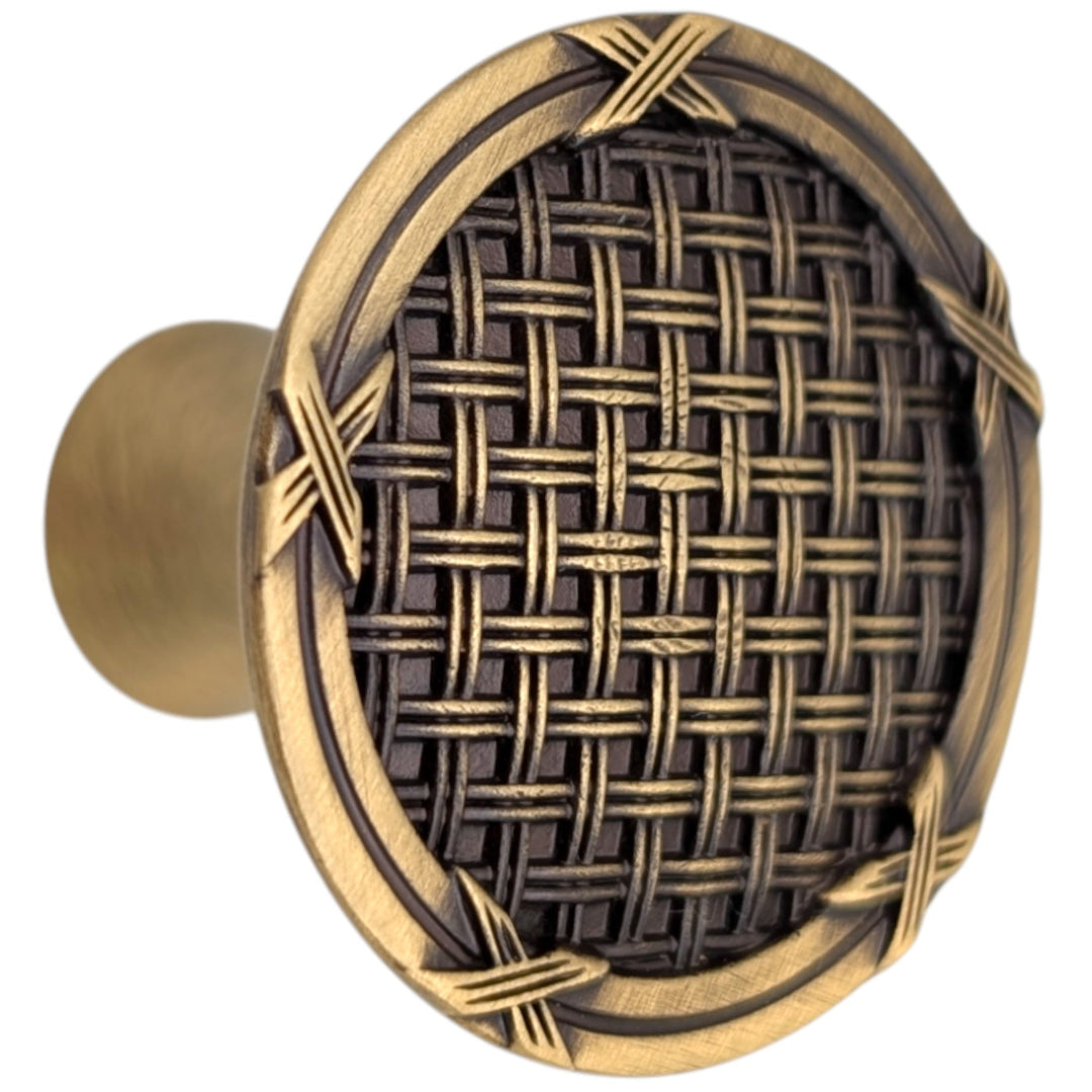 ##Antique Hardware## 1 1/2 inch Ribbon & Reed Trellis Cabinet Knob (Several Finishes Available)