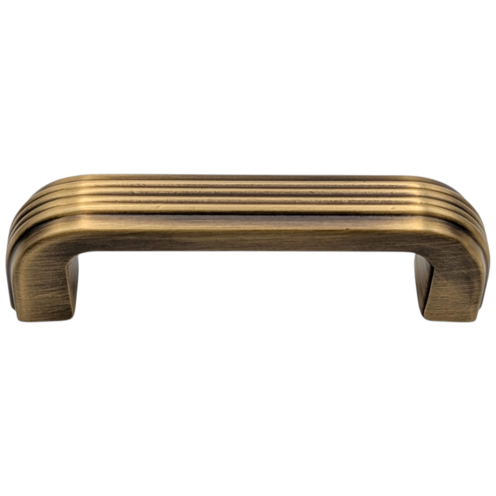 ##Antique Hardware## 3 1/2 inch Overall (3 inch C-C) Moderne Deco Cabinet Pull (Several Finishes Available)