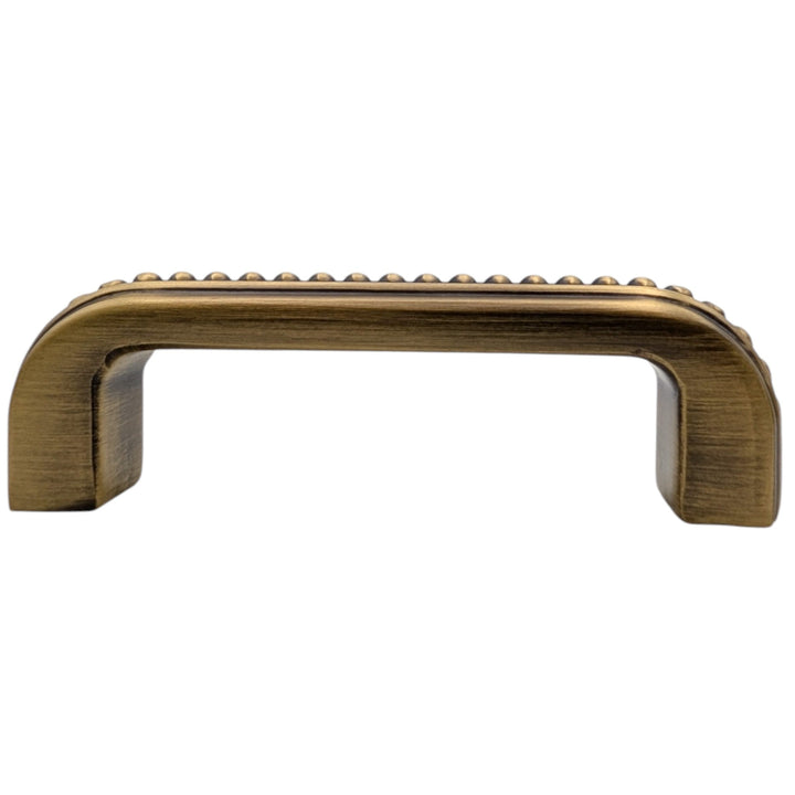 ##Antique Hardware## 3 1/2 inch Overall (3 inch C-C) Beaded Signature Cabinet Pull (Several Finishes Available)