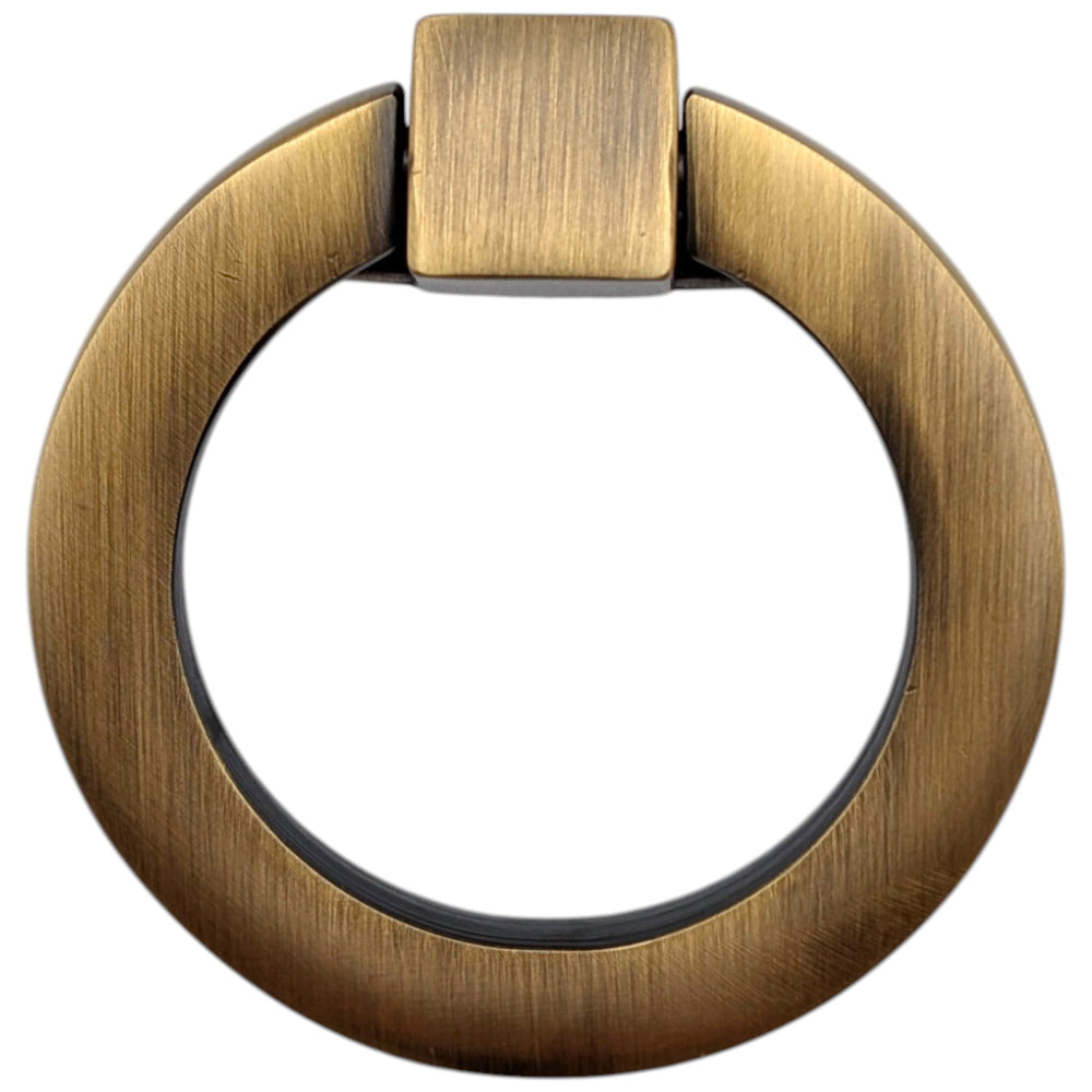 ##Antique Hardware## 2 1/2 Inch Mission Style Solid Brass Drawer Ring Pull (Several Finishes Available)