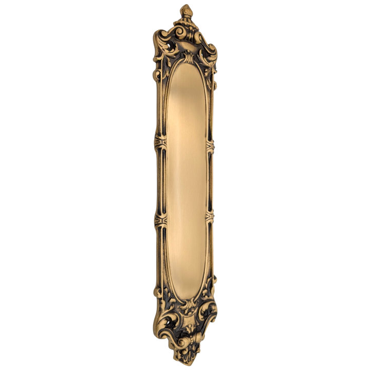 14 1/2 Inch Solid Brass Victorian Push Plate (Several Finishes Available)