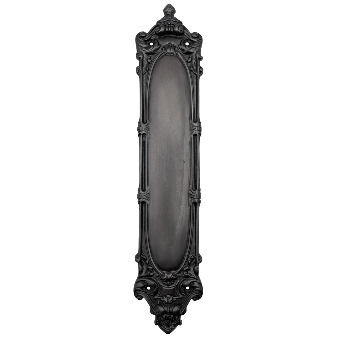 14 1/2 Inch Solid Brass Victorian Push Plate (Several Finishes Available)