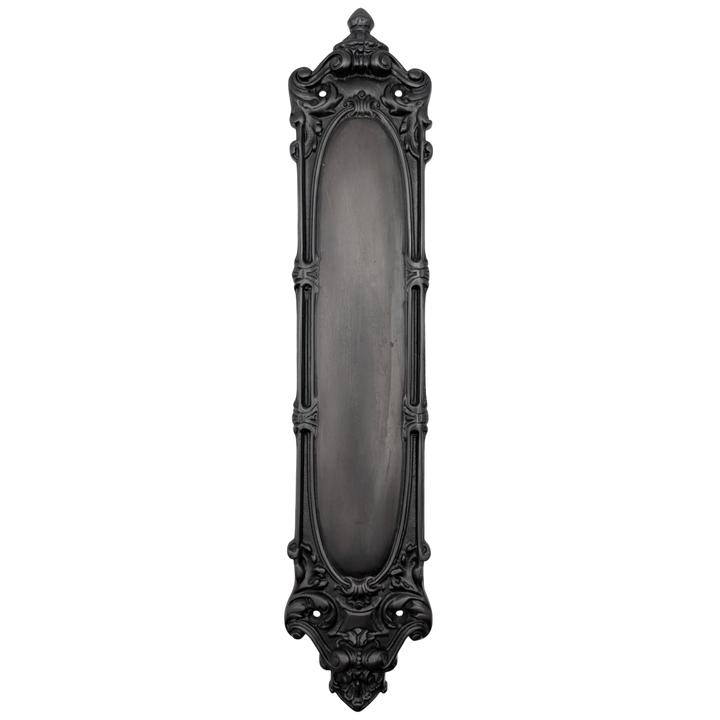 14 1/2 Inch Solid Brass Victorian Push Plate (Several Finishes Available)