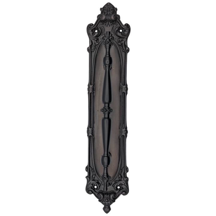 14 1/2 Inch Solid Brass Victorian Pull Plate (Several Finishes Available)