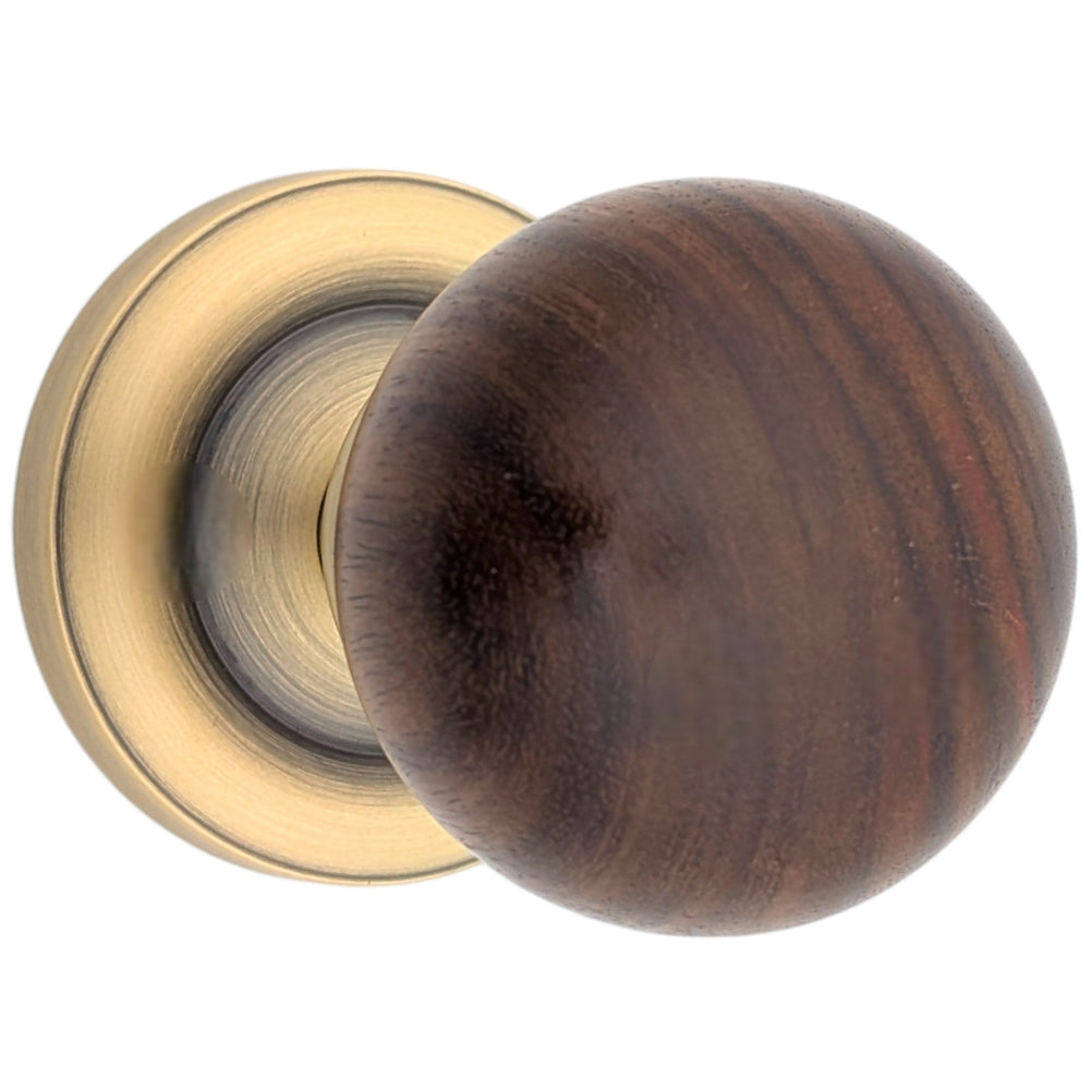 ##Antique Hardware## Magnifique™ Classic Door Set with Rosewood Knobs (Several Finishes Available)