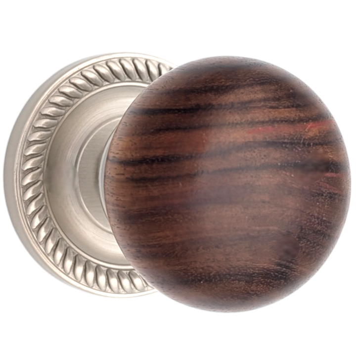 Georgian Roped Rosette Door Sets with Rosewood Door Knobs (Several Finishes Available)