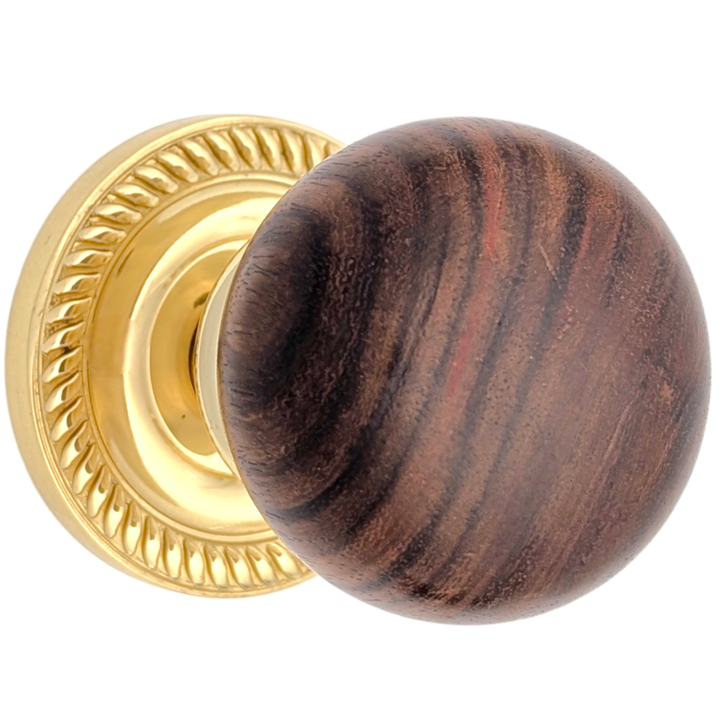 Georgian Roped Rosette Door Sets with Rosewood Door Knobs (Several Finishes Available)