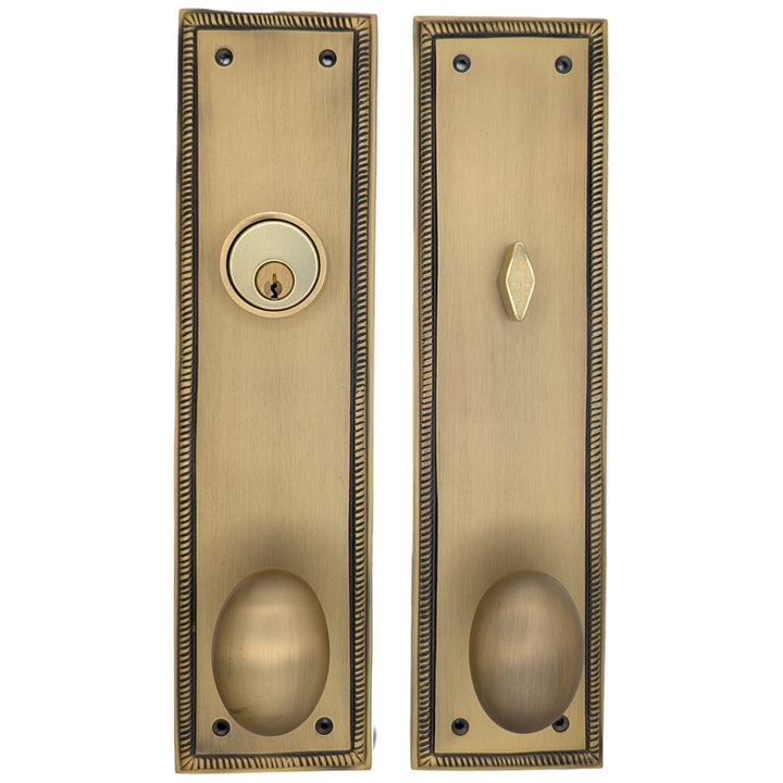 Georgian Roped Rectangular Style Single Door Entryway Set (Several Knob & Finish Options Available)