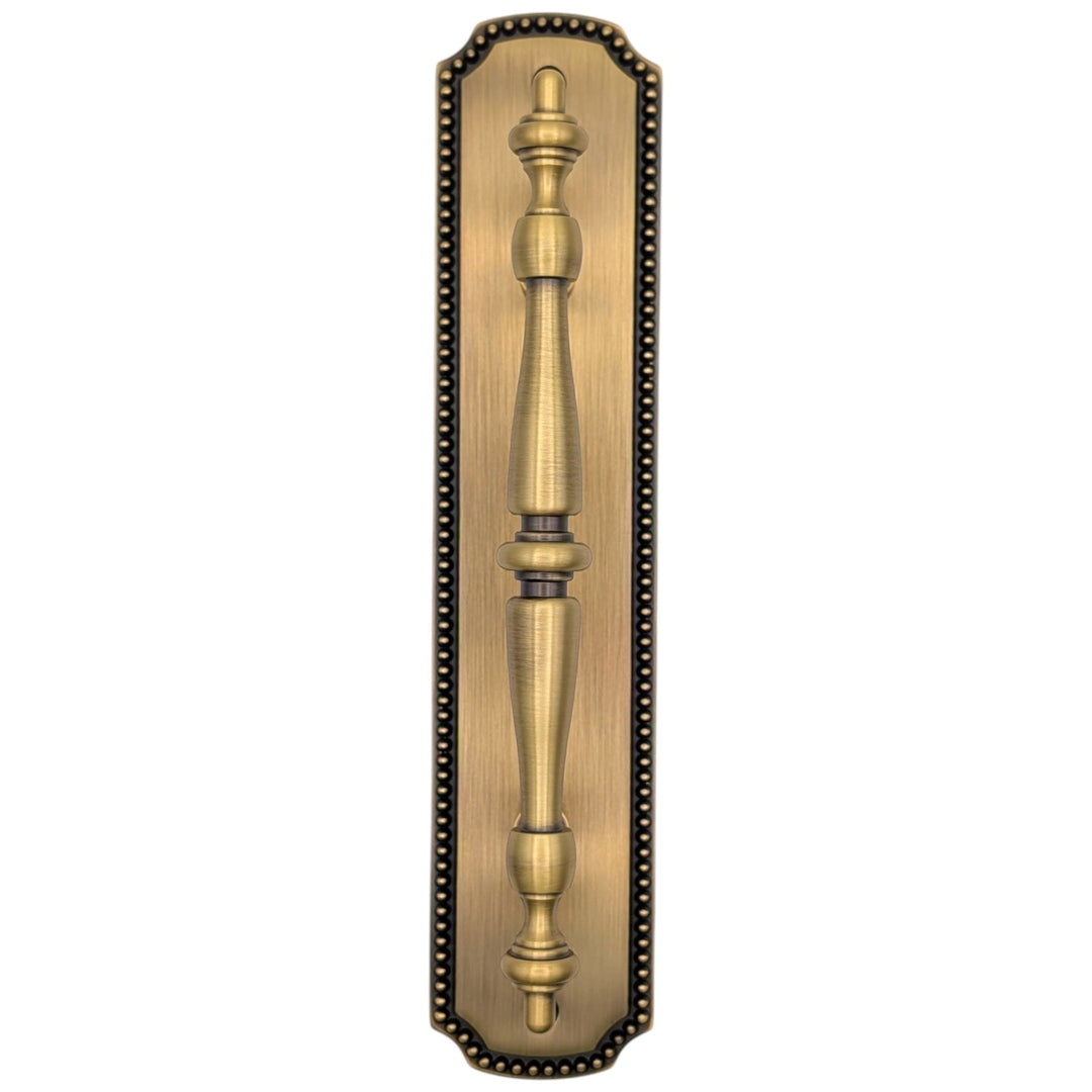 11 1/2 Inch Solid Brass Beaded Door Pull (Several Finishes Available)