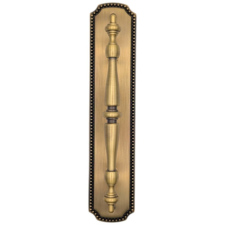 11 1/2 Inch Solid Brass Beaded Door Pull (Several Finishes Available)