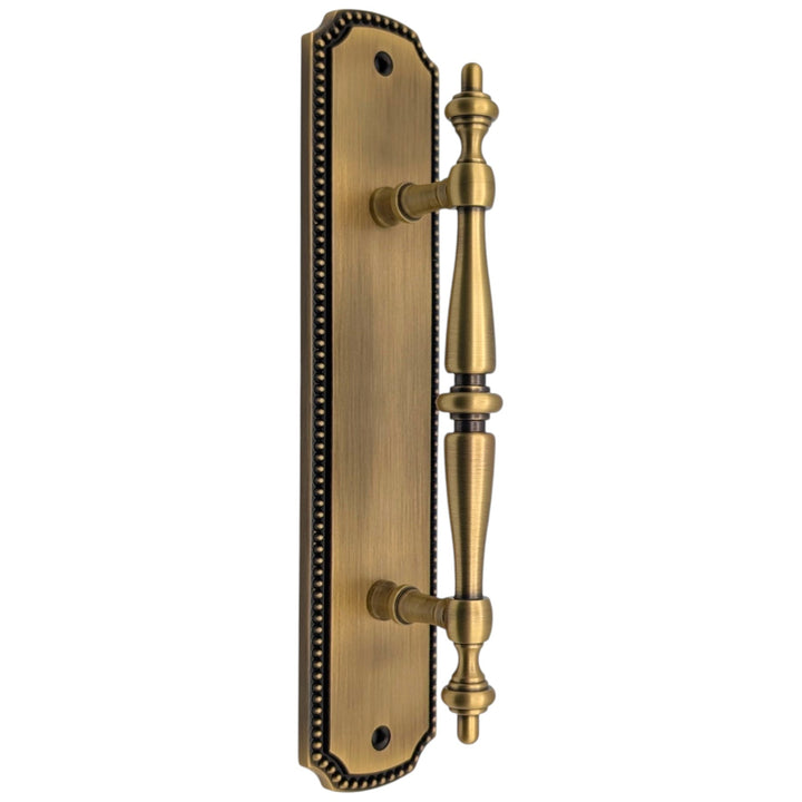 11 1/2 Inch Solid Brass Beaded Door Pull (Several Finishes Available)