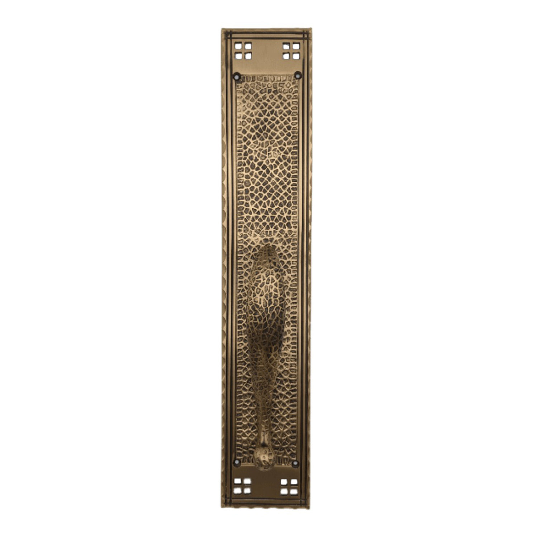 18 Inch Arts & Crafts Style Door Pull & Plate (Several Finishes Available)